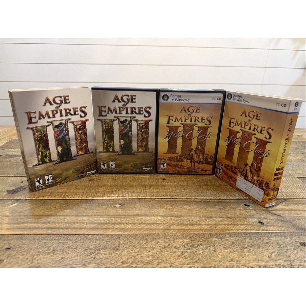 Age of Empires III 3 Complete PC with Warchiefs Expansion Great Condition